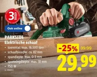 Promotie: Elektrische schaaf
