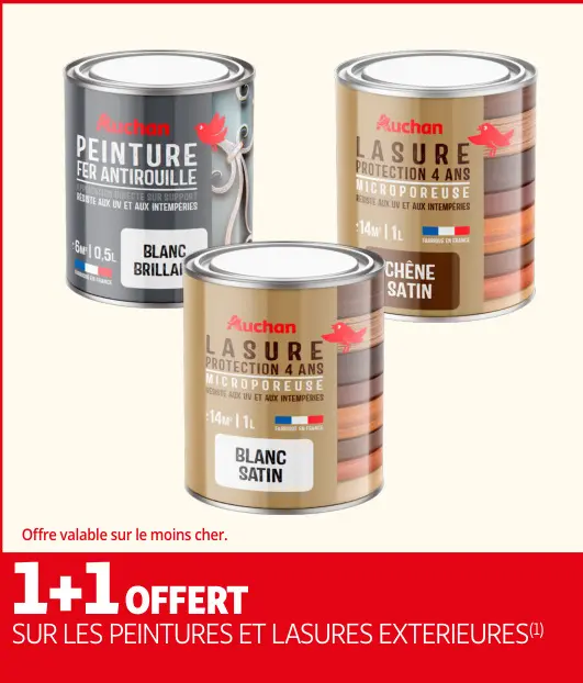 Promotie: Peinture fer antirouille / lasure protection 