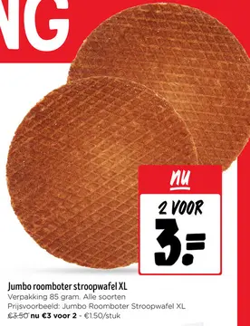 Aanbieding: Roomboter stroopwafel XL