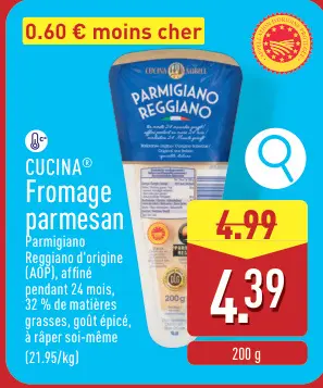 Offre: Fromage parmesan Parmigiano Reggiano d'origin