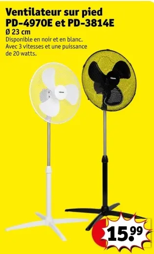 Offre: Ventilateur sur pied PD-4970E et PD-3814E