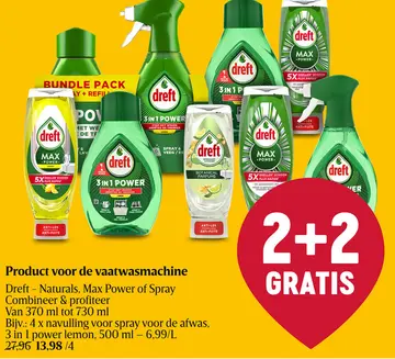 Aanbieding: Dreft - Naturals, Max Power of Spray