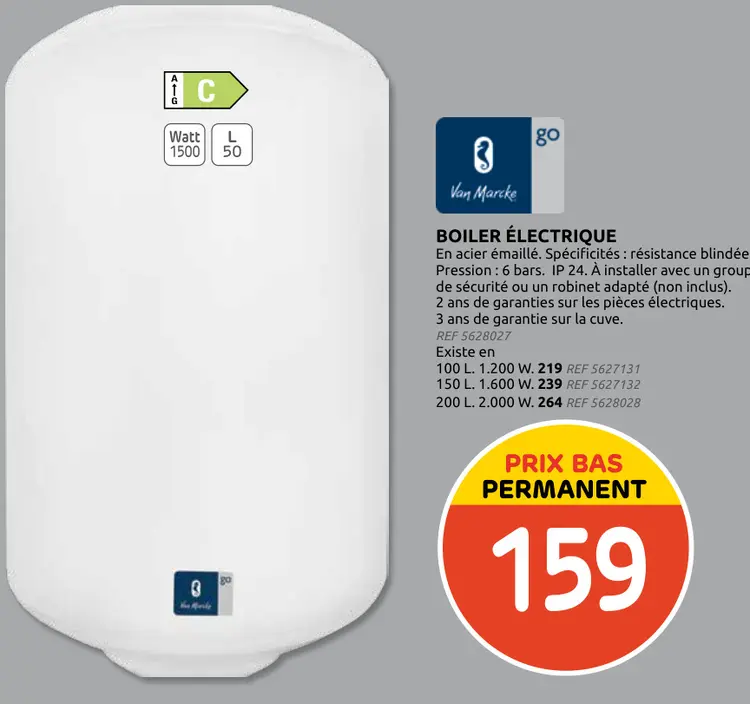 Offre: Boiler électrique