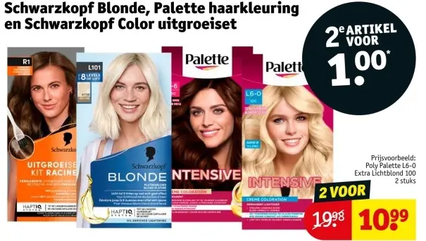 Aanbieding: Schwarzkopf Blonde, Palette haarkleuring en Schwarzkopf Color uitgroeiset