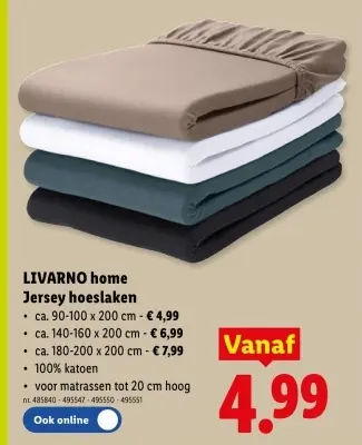 Promotie: Jersey hoeslaken