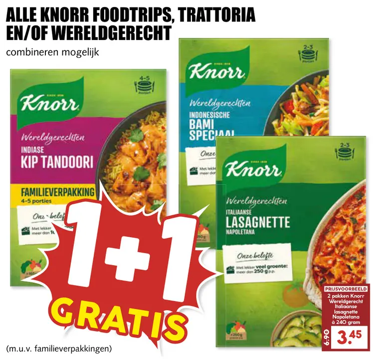 Aanbieding: Alle Knorr foodtrips, trattoria en/of wereldgerechten