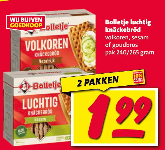Aanbieding: Bolletje luchtig knäckebröd