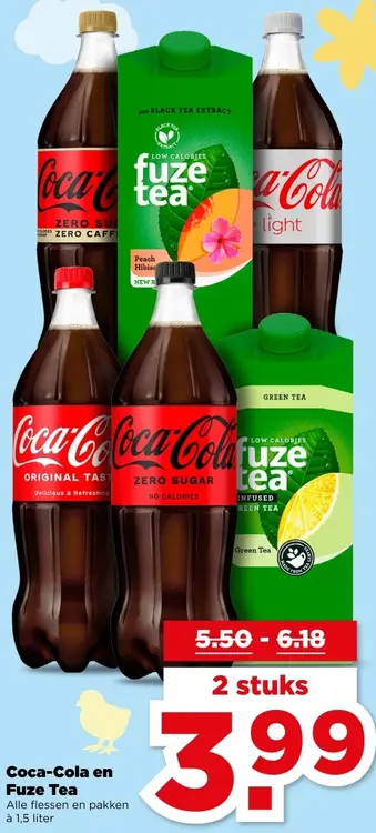 Aanbieding: Coca-Cola en Fuze Tea
