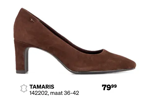 Aanbieding: Tamaris Pumps bruin suede