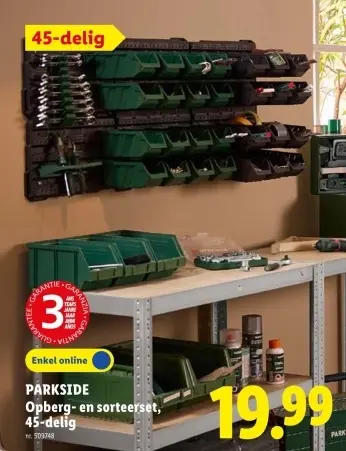 Promotie: Opberg- en sorteerset 45-delig