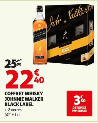 Aanbieding: Coffret whisky Johnnie Walker black label