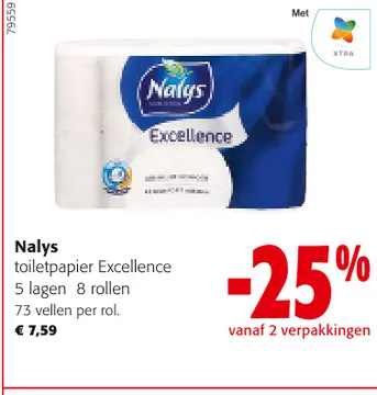 Aanbieding: Nalys toiletpapier Excellence