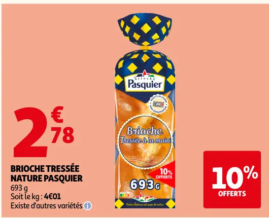 Promotie: Brioche tressée nature