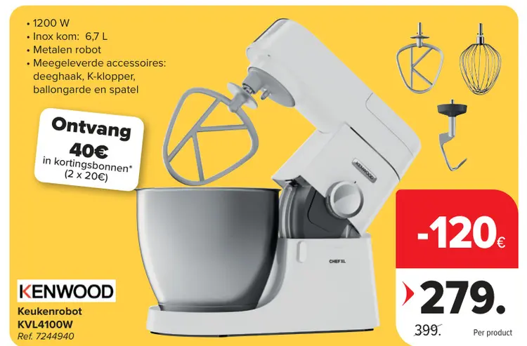 Aanbieding: Keukenrobot KVL4100W