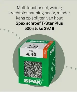 Aanbieding: Spax schroef T-Star Plus