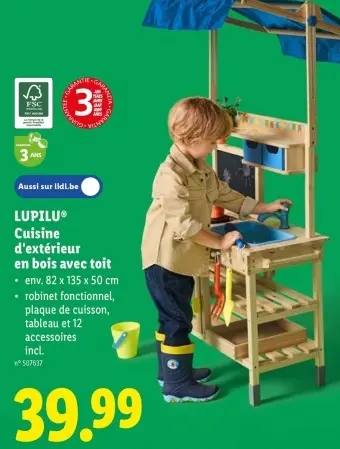 Offre: Cuisine d'extérieur en bois avec toit