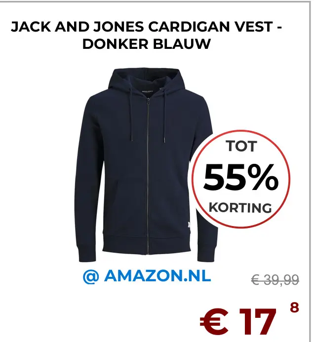 Aanbieding: Cardigan vest - donkerblauw