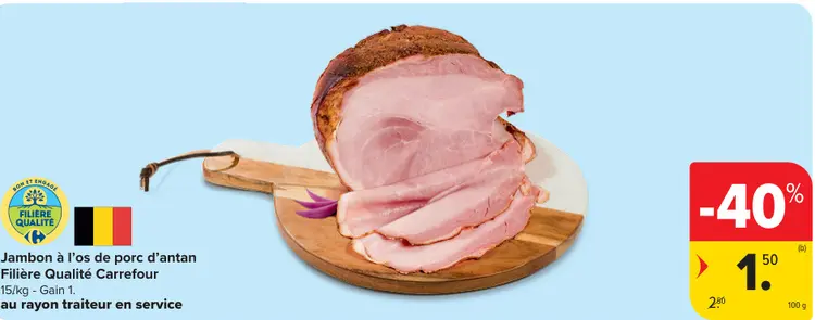 Offre: Jambon à l'os de porc d'antan
