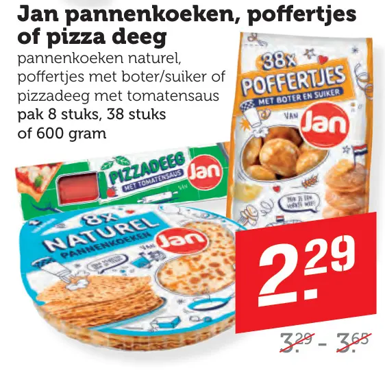 Aanbieding: pannenkoeken, poffertjes of pizza deeg