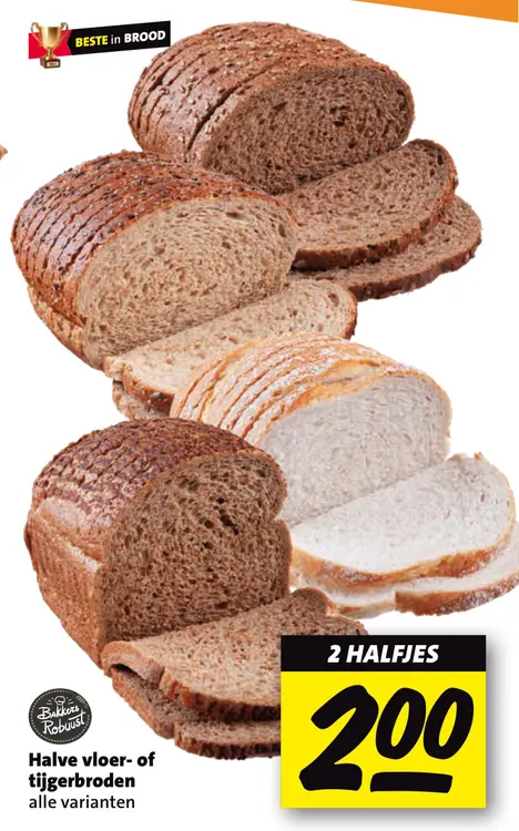 Aanbieding: Halve vloer- of tijgerbroden