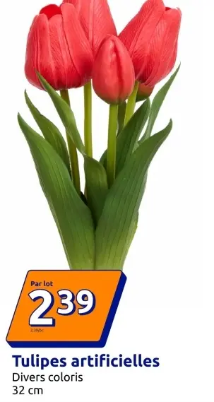 Offre: Tulipes artificielles