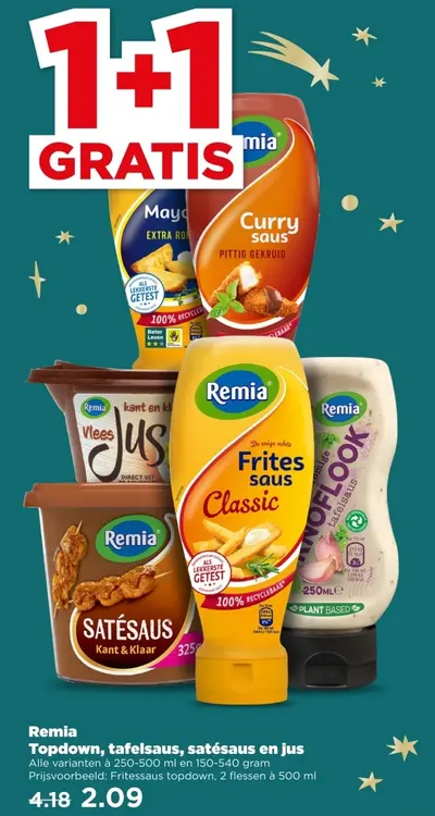 Aanbieding: Topdown, tafelsaus, satésaus en jus