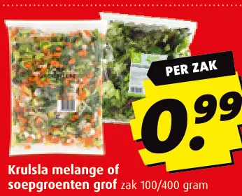 Aanbieding: Krulsla melange of soepgroenten grof