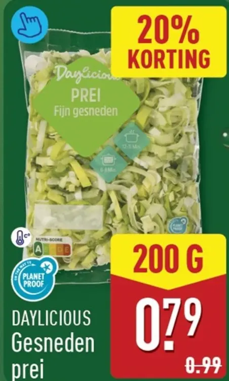 Aanbieding: Gesneden prei