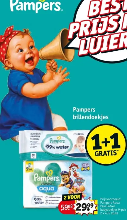 Aanbieding: Pampers Aqua Paw Patrol babydoekjes