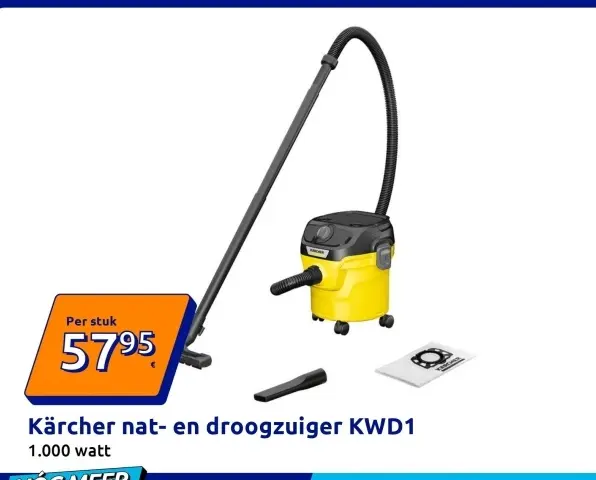 Promotie: Kärcher nat- en droogzuiger KWD1