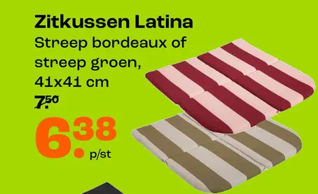 Promotie: Zitkussen Latina