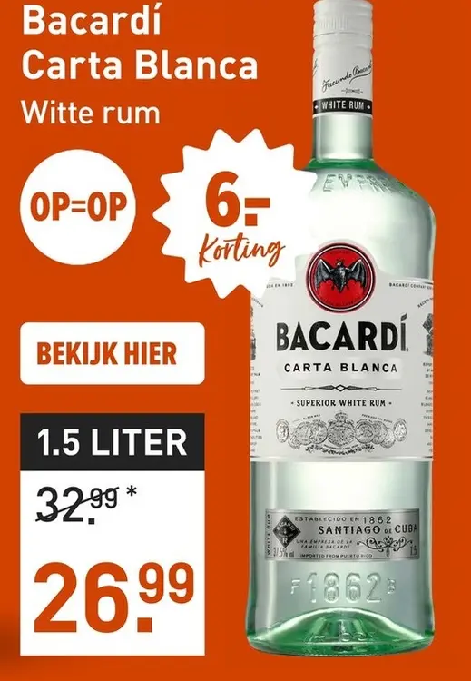 Aanbieding: Bacardí Carta Blanca