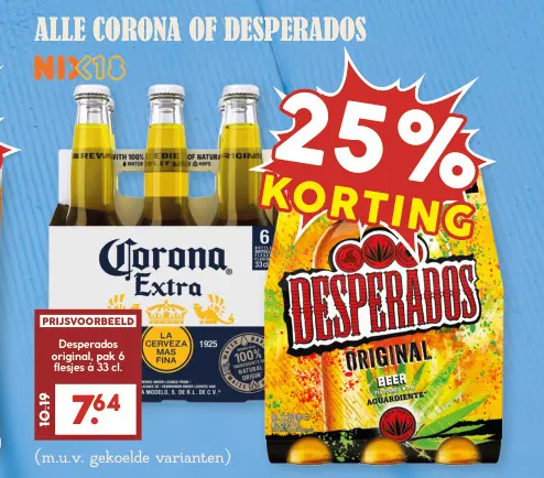 Aanbieding: Corona Extra of Desperados Original