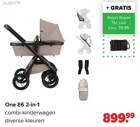 Aanbieding: One E6 2-in-1 combi-kinderwagen