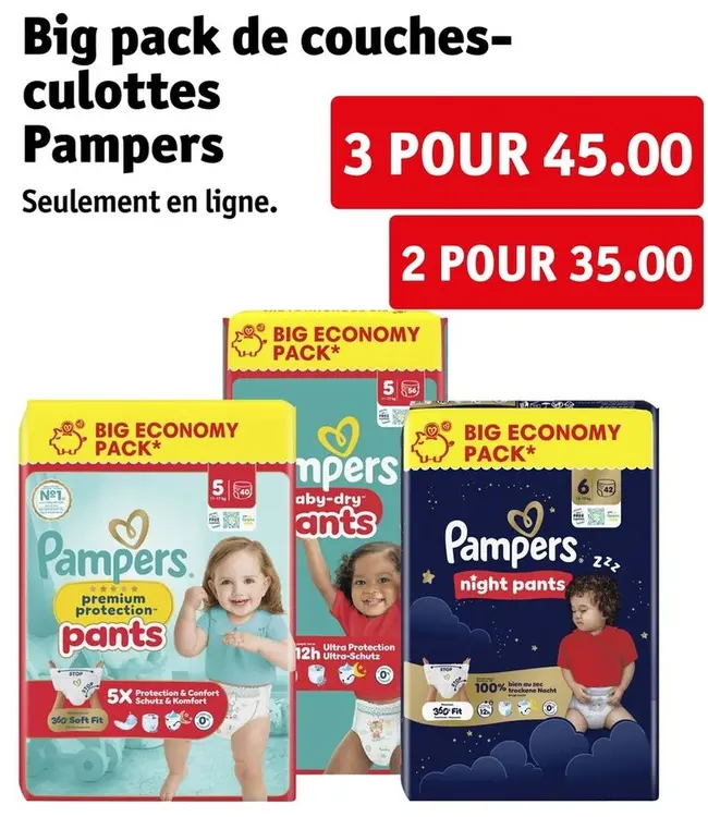 Offre: Big pack de couches-culottes