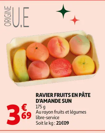 Promotie: Ravier fruits en pâte d'amande