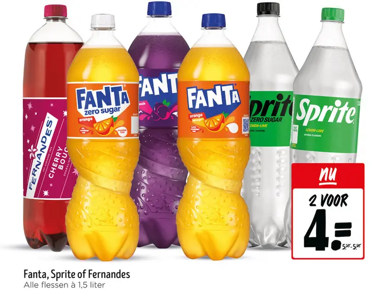 Aanbieding: Fanta, Sprite of Fernandes