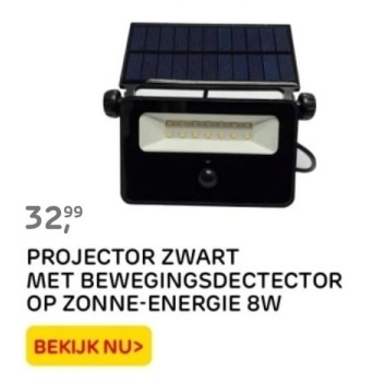 Aanbieding: PROJECTOR ZWART MET BEWEGINGSDETECTOR