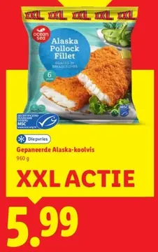Aanbieding: Gepaneerde Alaska-koolvis