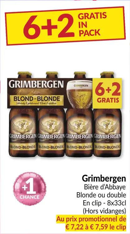 Offre: Bière d'Abbaye blonde ou double