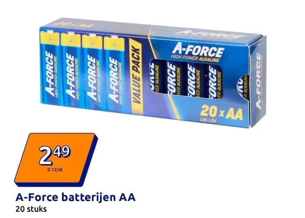 Aanbieding: A-Force batterijen AA