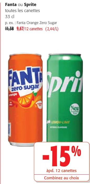 Offre: Fanta ou Sprite