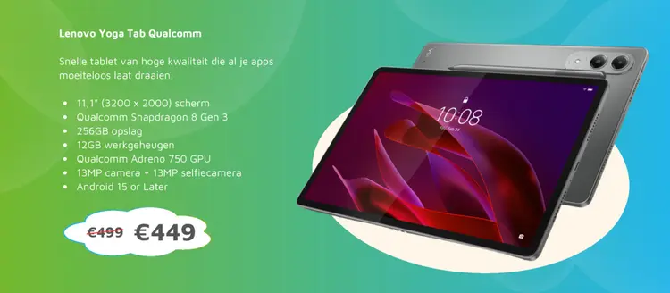 Aanbieding: Lenovo Yoga Tab Qualcomm
