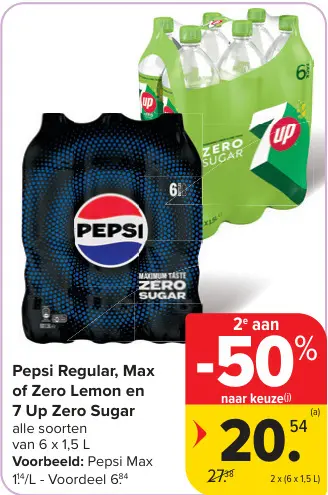 Promotie: Regular, Max of Zero Lemon en 7 Up Zero Sugar