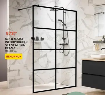 Aanbieding: MIX & MATCH INLOOPDOUCHE SET SEALSKIN FRAME