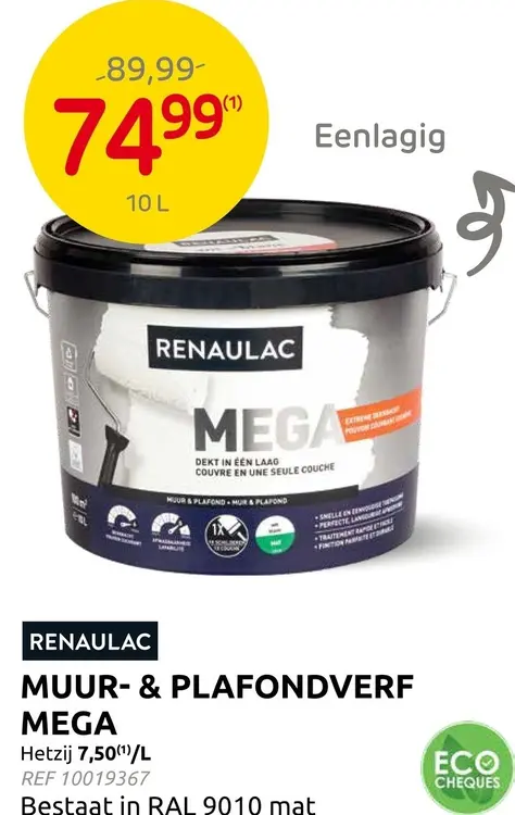Promotie: Muur- & Plafondverf Mega