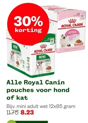 Aanbieding: Royal Canin pouches voor hond of kat