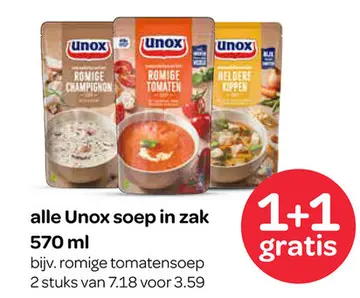 Aanbieding: Unox soep in zak