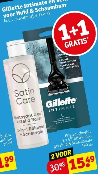 Aanbieding: Gillette Intimate en Venus voor Huid & Schaamhaar