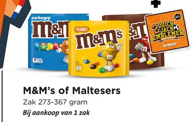 Aanbieding: M&M's of Maltesers
